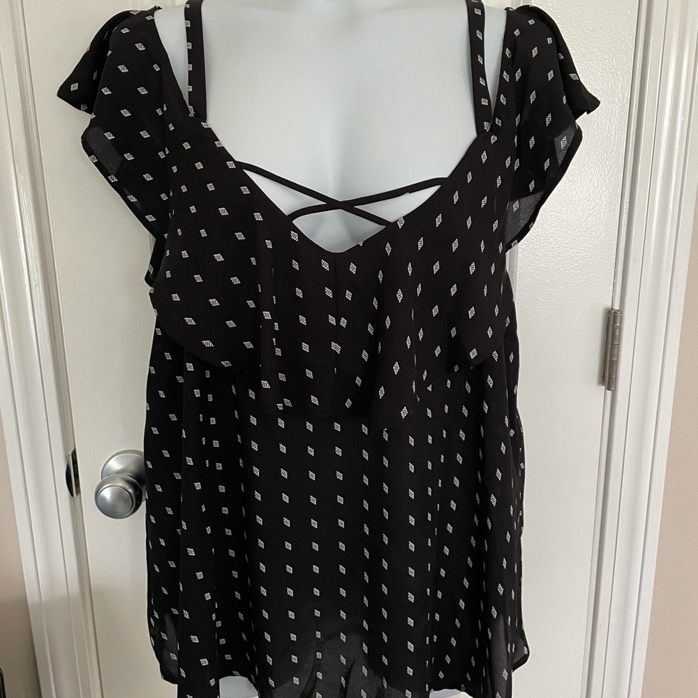 Off shoulder top with flutter sleeves